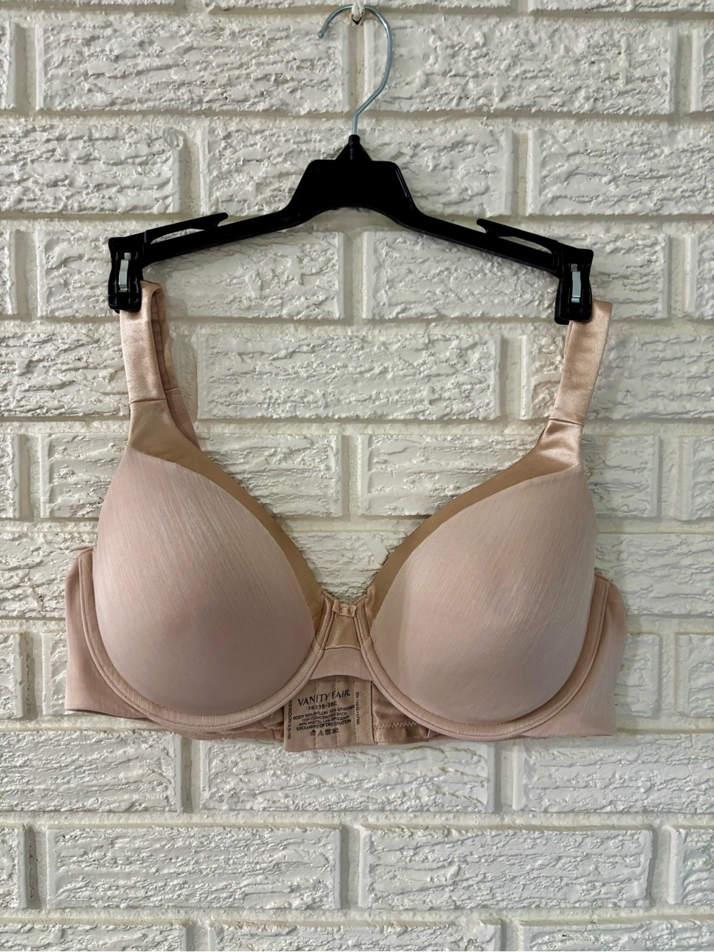 Vanity Fair Beauty Back Illumination Full Figure Underwire Bra Nude Size 38C